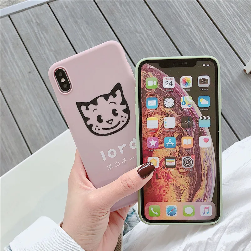 Собака Кошка TPU чехол для iphone 8 плюс 7 Чехол телефона Милые силиконовые 6 S 6s X XR XS Max