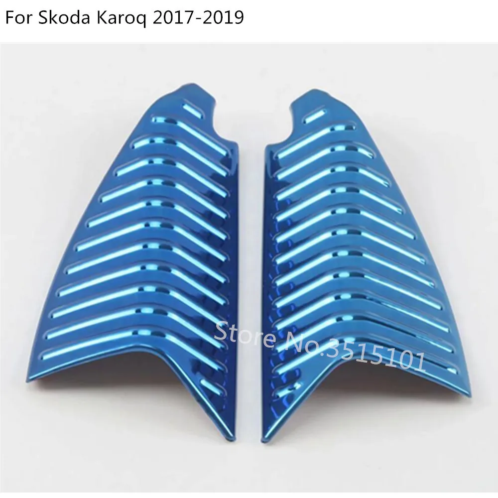 Автомобильный Стайлинг палка Колонка аудио говорящая крышка окно лобовое стекло сторона треугольник отделка 2 шт для Skoda Karoq