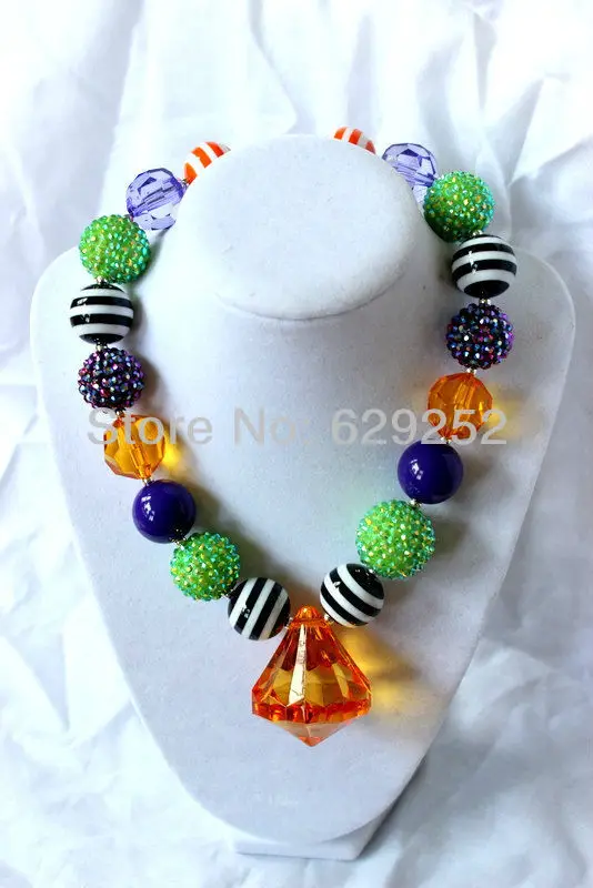 10PCS Halloween chunky bubblegum bead for girls bubble gum purple orange black lime greenCB163 | Украшения и аксессуары