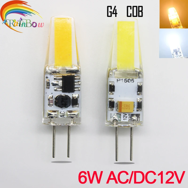 2017 Новый светодиодный светильник G4 G9 E14 AC/DC 12 В 220 3 Вт 6 9 COB Лампа с регулируемой