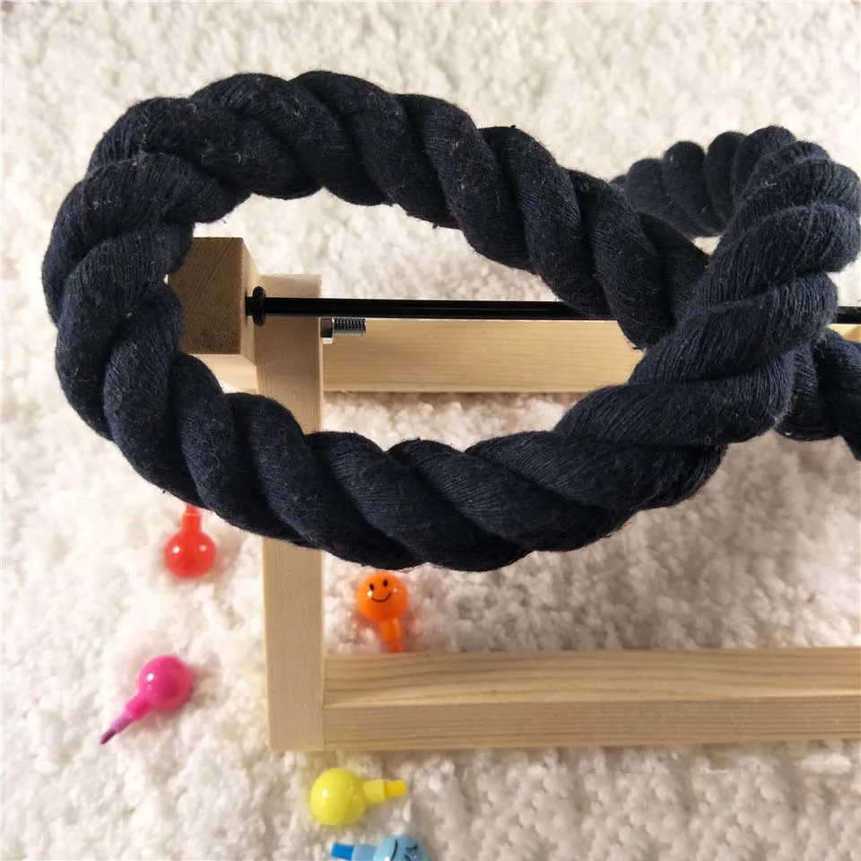 Navyblue 2 м 20 мм экологичный хлопок шнур высокой прочности витой хлопчатобумажный канат домашний мешок декоративные бусы DIY домашний текстильные аксессуары ремесло - Цвет: Navyblue