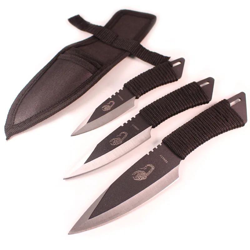 1SET CS Cold Топ нож из нержавеющей стали Тактический Открытый охотничий нож для выживания Подарочные инструменты facas taticas militar artesanais canivetes - Цвет: 1SET