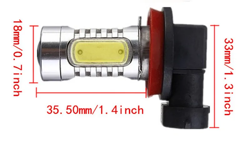 2 шт. ультра яркий 7 5 W 12V 6000K H8 H11 COB Белый Противотуманные фары дальнего света
