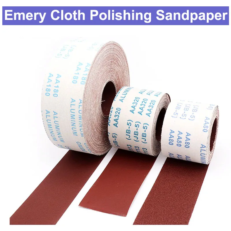 URANN 1 Meter 80-600 Grit Emery Cloth Roll Polishing Sandpaper For Grinding Tools Metalworking Dremel Woodworking Furniture | Инструменты