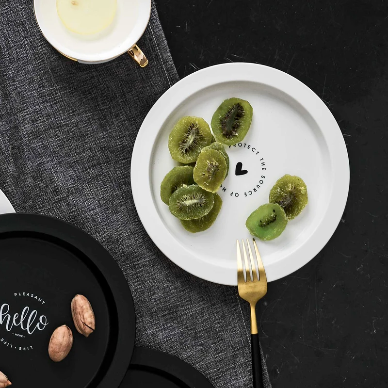 Пластиковая круглая тарелка под фрукты креативный домашний ужин для гостиной