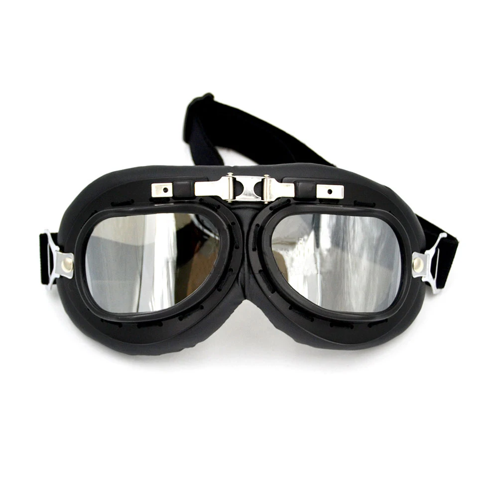 Silver Goggles BJMOTO, ретро очки для мотоцикла, очки, очки для мотоцикла, очки для мотоцикла, очки для Harley, стиль, шлем для мотокросса - Цвет: Silver Goggles