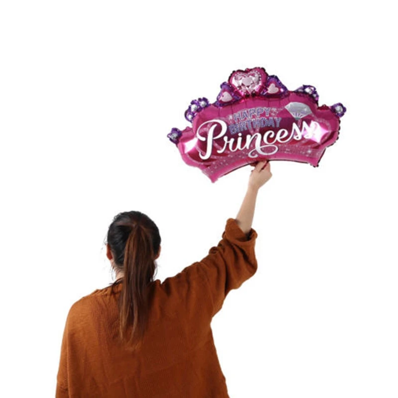 5 шт. розовая Корона принцесса день рождения украшения поставки круглый