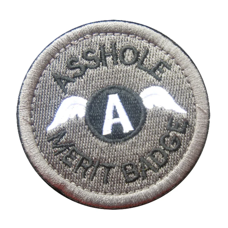 2017 мудак мерит значок вышитый патч тактический боевой знак 6 3 см крючок & Петля