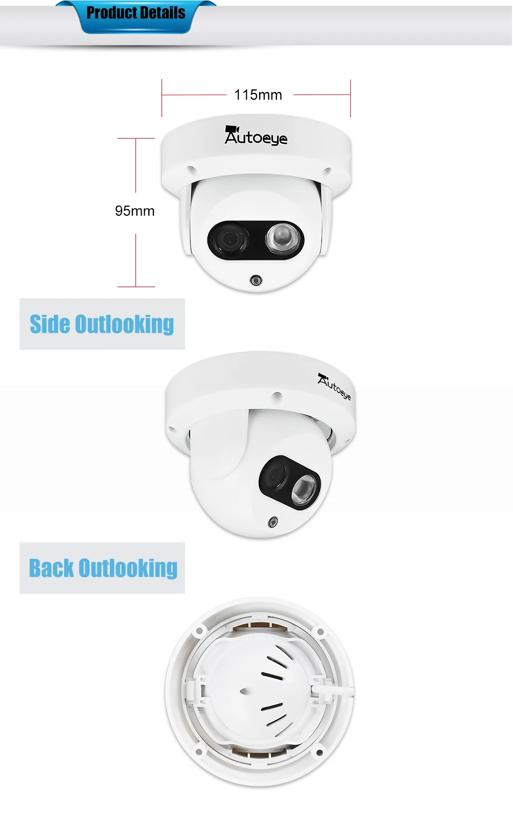 Autoeye AHD камера 1080P Sony IMX323 2MP камера видеонаблюдения ИК ночного видения 30 м Крытая купольная камера безопасности CCTV камера