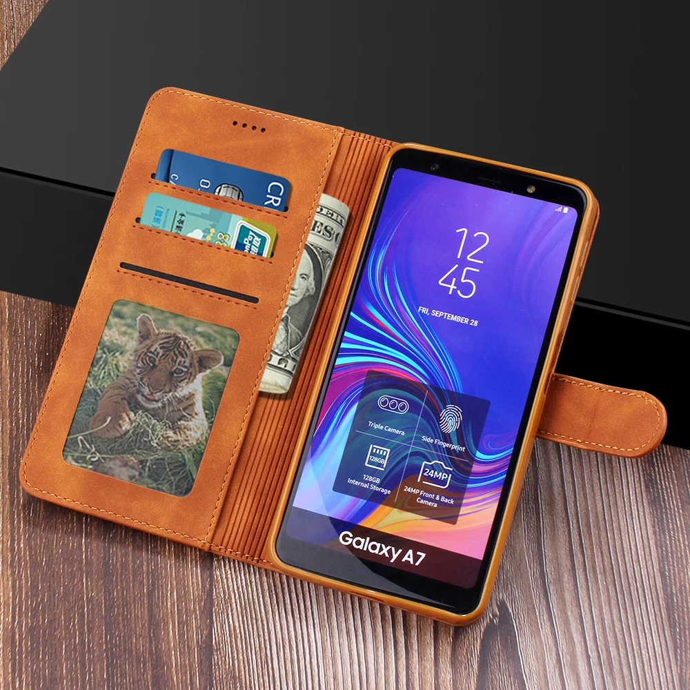 Роскошный кожаный чехол для samsung Galaxy A7 чехол для телефона чехол для samsung A7 A750 откидной Чехол