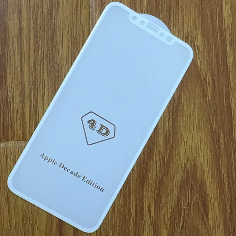 3D изогнутый край 4D холодная резьба полное покрытие закаленное стекло для iPhone X 10