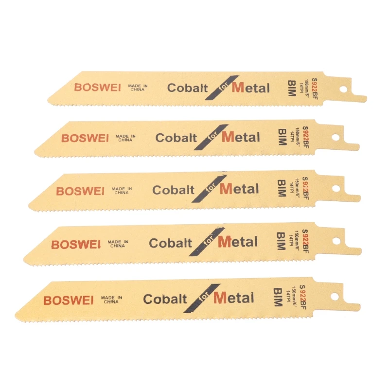 5 Pc 152mm Golden BIM Reciprocating Cut Saw Blade S922BF For Metal Wood Cutting | Инструменты