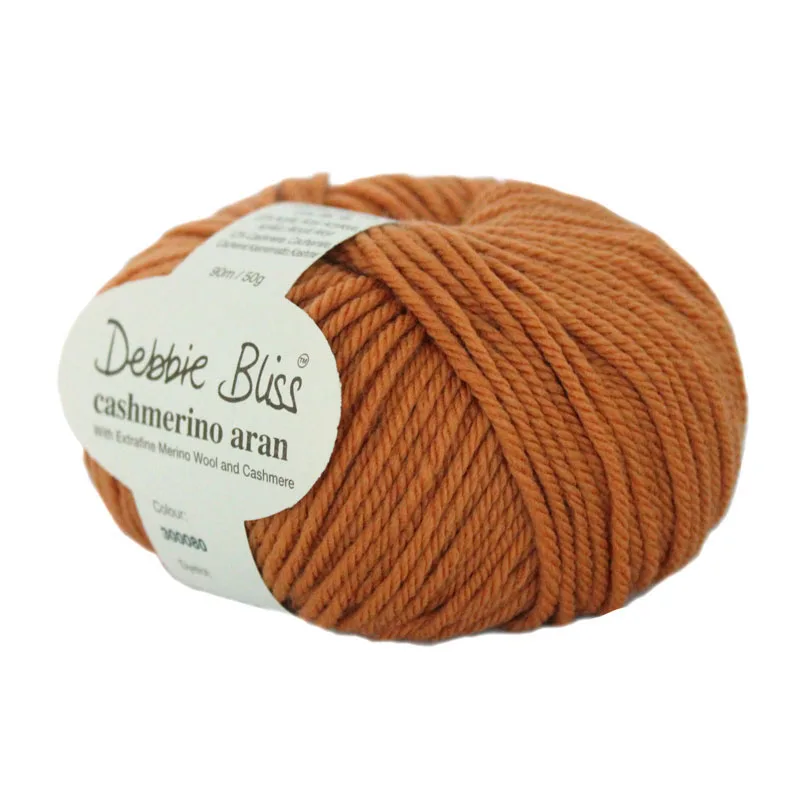 5*50 г шар Debbie Bliss Cashmerino Aran пряжа шерстяная пряжа импортная Ручная Пряжа Вязание крючком средняя толстая пряжа - Цвет: 80 Copper