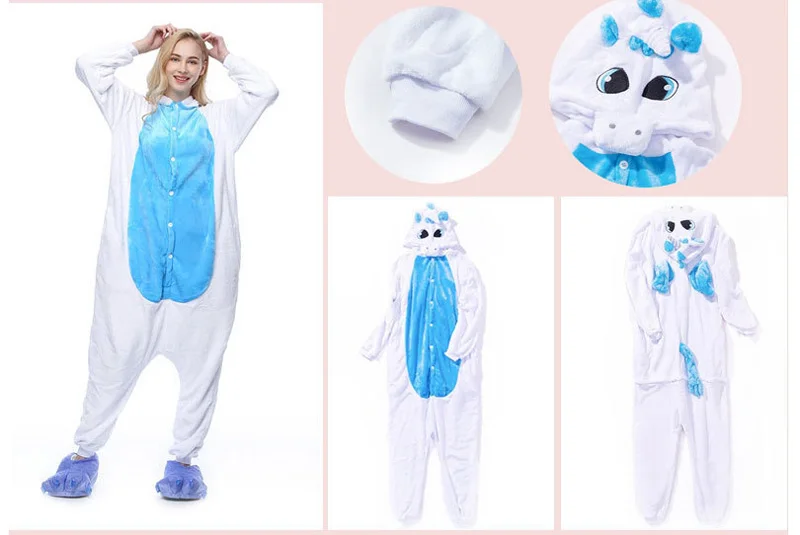 Для женщин Детская Kigurumi Пижама-комбинезон в виде животных, комплекты, одежда для сна с рисунком персонажей из мультфильмов» и «Единорог», зимние, для взрослых, подарок для ребенка, Фланелевая пижама с капюшоном