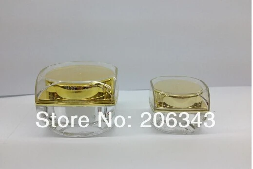 10g ACRYLIC GOLD cream bottle, cosmetic container, ,cream jar, Cosmetic Jar, Cosmetic Packaging