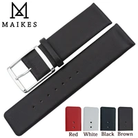 maikes 16mm 18mm 20mm 22mm genuine leather watch band high quality thin soft brown watch strap case for ck calvin klein
