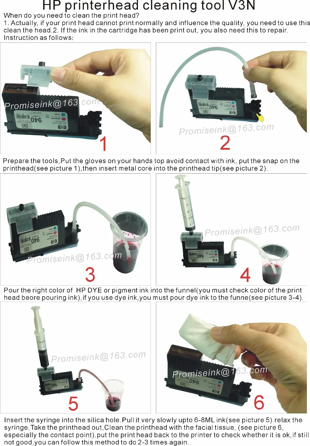 CEYE For HP L7580 L7590 L7600 L7650 L7680 L7681 L7700 L7750 L7780 Pro8000 printhead print head cleaning maintenance tool kit V3N |