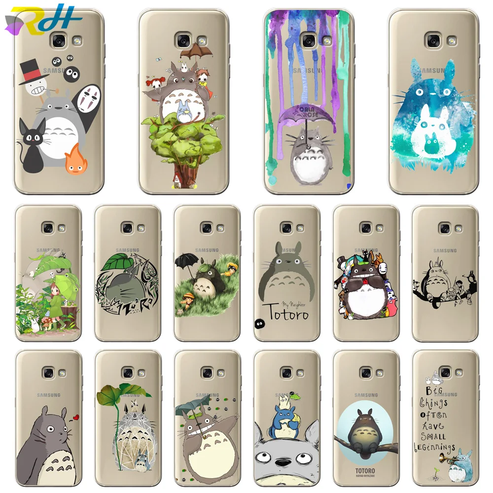 Мягкий ТПУ чехол для Samsung Galaxy J4 J6 J8 2018 МИЛЫЙ Тоторо Etui J3 J5 J7 2017 J5Prime J6Plus Coque