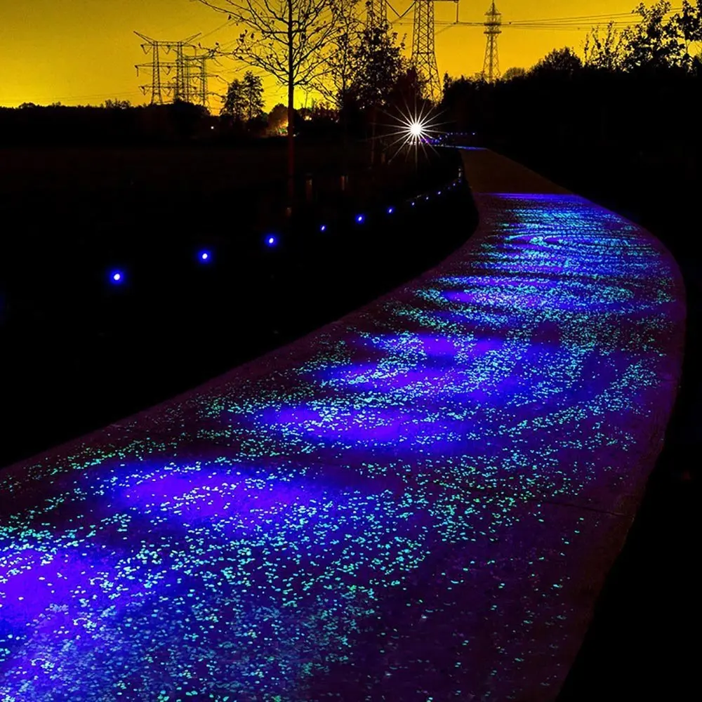 

Mini Luminous Stone Artificial Stones Garden Ornaments Glow In Dark Luminous Pebbles Stones for Walkway Wedding Decoration A