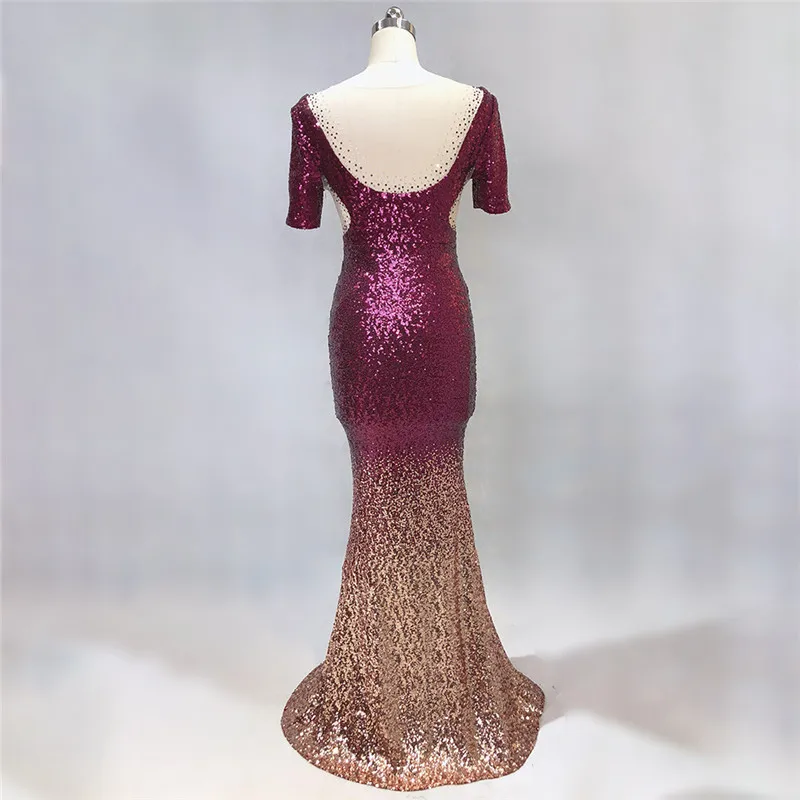 Женское вечернее платье-Русалка Corzzet красное Элегантное Длинное платье с