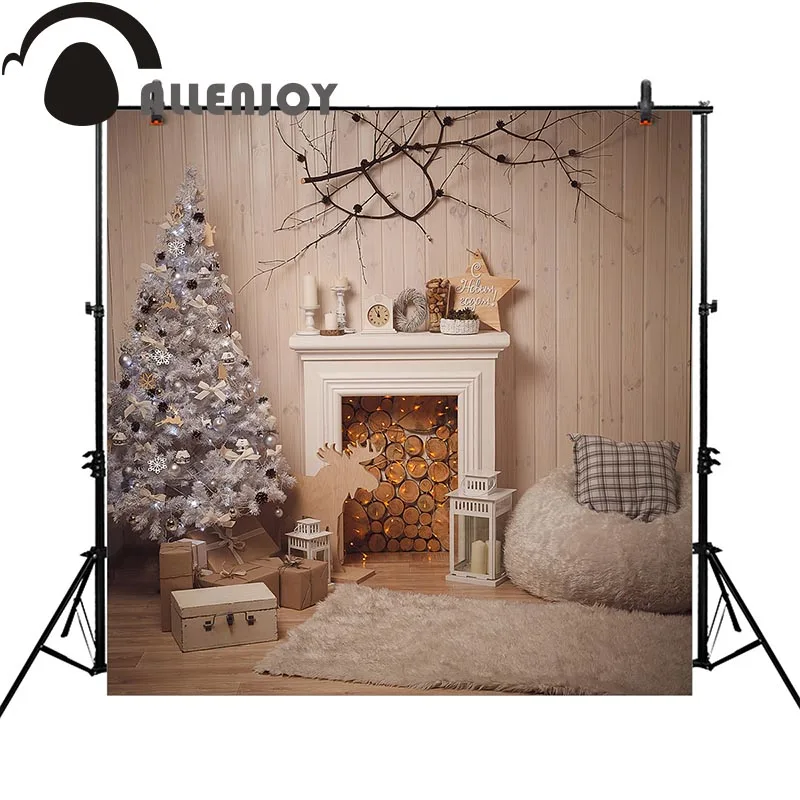 Allenjoy Christmas background for photo tree wood sweet room children backdrop photographic accessories original design