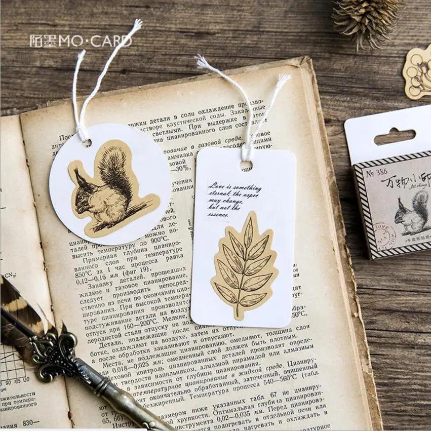 46 шт./кор. с животными в стиле ретро Botany здания мини бумажные наклейки стружка для