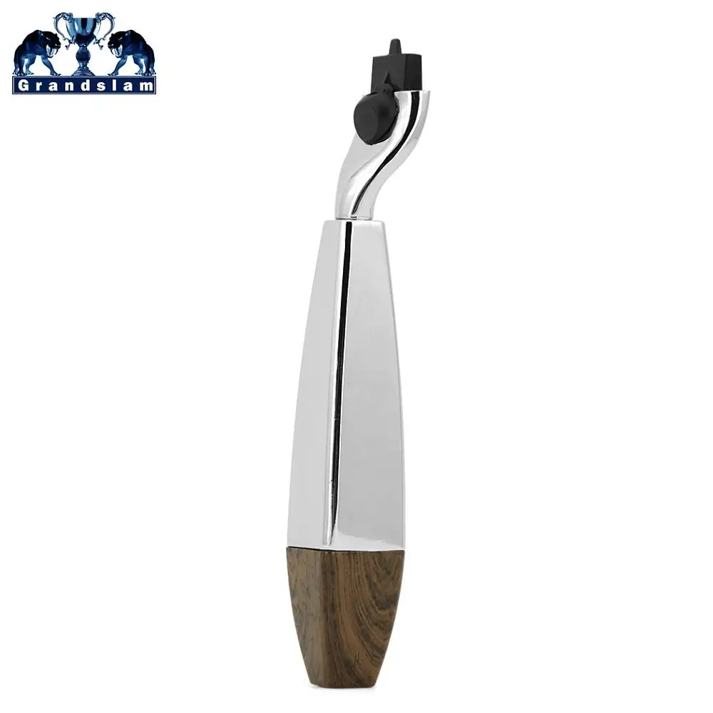 No.6 Alloy Handle Grandslam Мужская Ручная бритва Mach 3 Безопасная бритва Ручка для бритья бороды влажный бритвенный нож держатель - Цвет: No.6 Alloy Handle