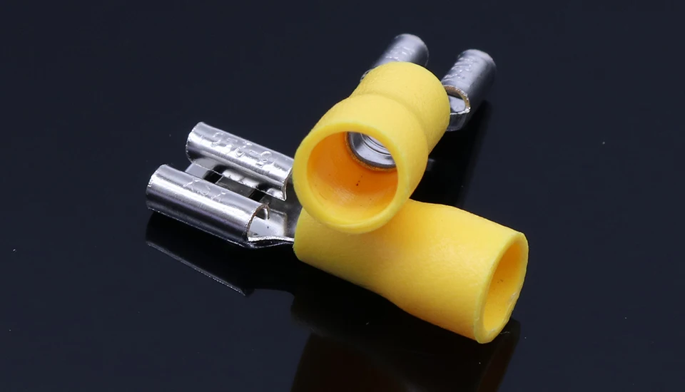 FDD5.5-250 FDD5-250 женский изолированный Электрический обжим терминал для 4-6mm2 провода разъемы кабель провода разъем 100 шт./упак. FDD