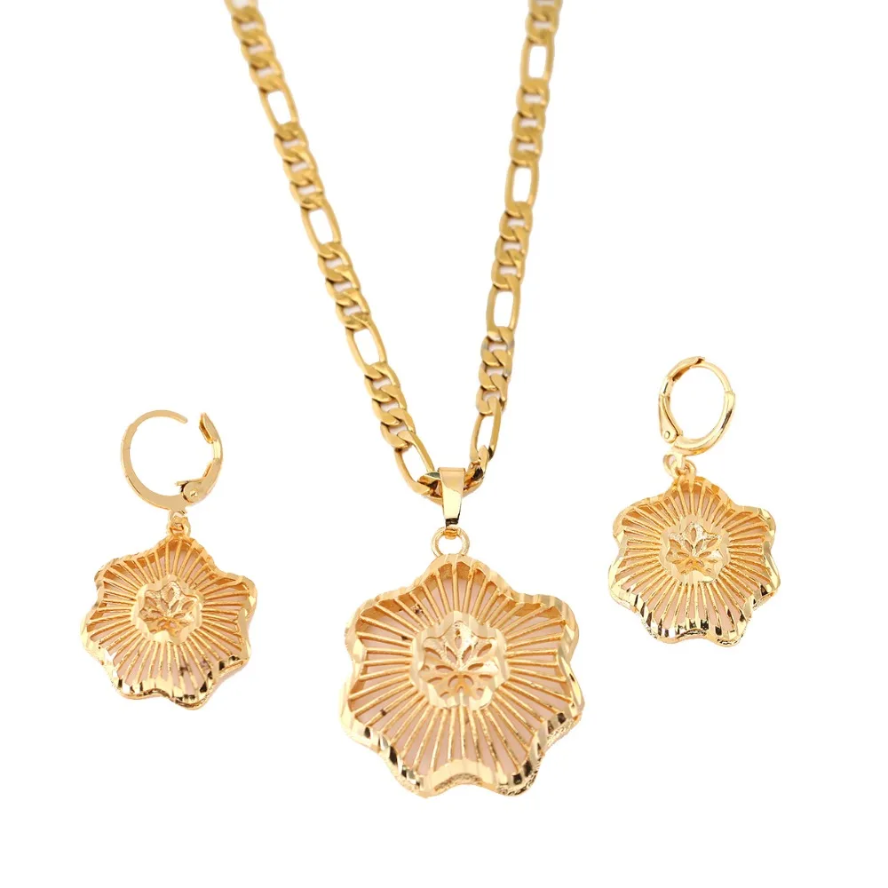 Ювелирные наборы с эфиопскими цветами для невесты свадебное ожерелье серьги