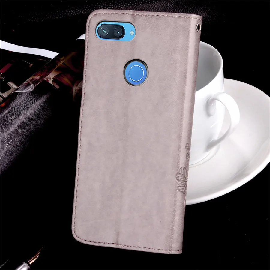 Чехол для xiaomi Mi 8 Lite с откидной крышкой 6 26 дюймов цветочным узором магнитный