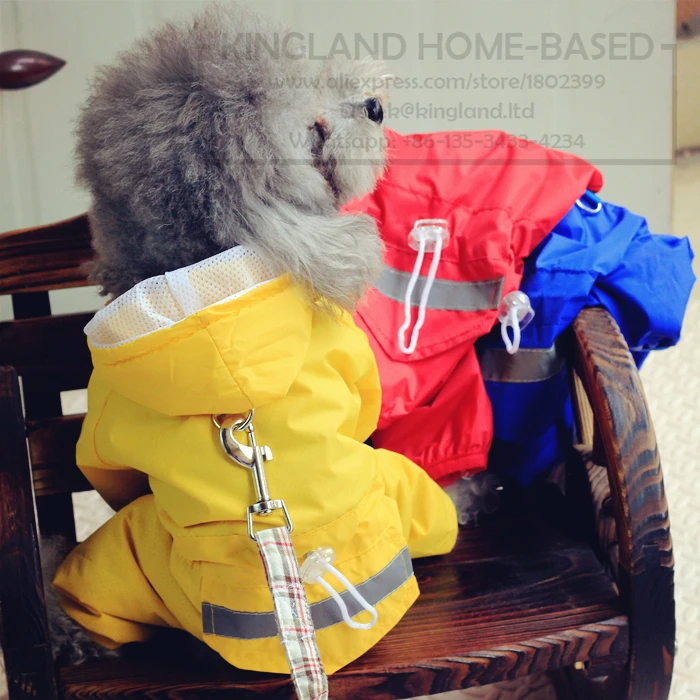 Горячая собака дождевик Одежда для собак Щенок Повседневная водонепроницаемая