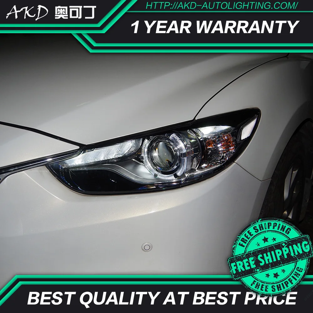 АКД автомобильного тюнинга фара для Mazda 6 Atenza 2013 2016 светодиодные фары DRL