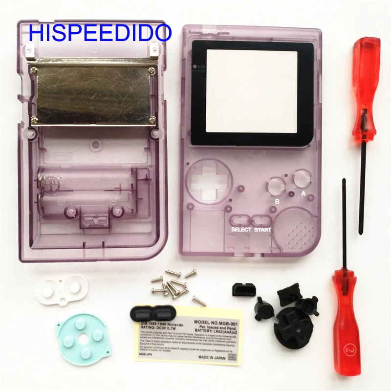 Чехол для Nintendo Game boy Pocket GBP желтый прозрачный синий фиолетовый серебристый 10