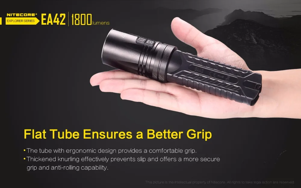 NITECORE EA42 Открытый фонарик CREE XHP35 HD max 1800 люмен портативный фонарик дальность луча 353 м тактический фонарь