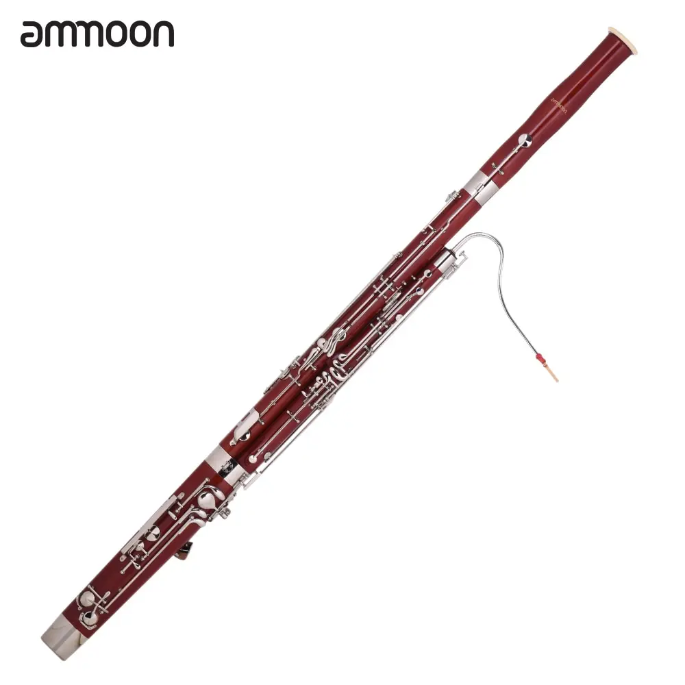 Ammoon Профессиональный C ключ Bassoon кленовый деревянный корпус Cupronickel ключи с