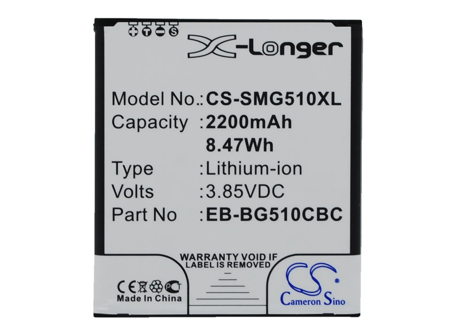 Аккумулятор Cameron Sino 2200 мАч для Samsung Galaxy Core Max Duos EB BG510CBC SM G5108 G5108Q G5109|2200mah battery|cameron