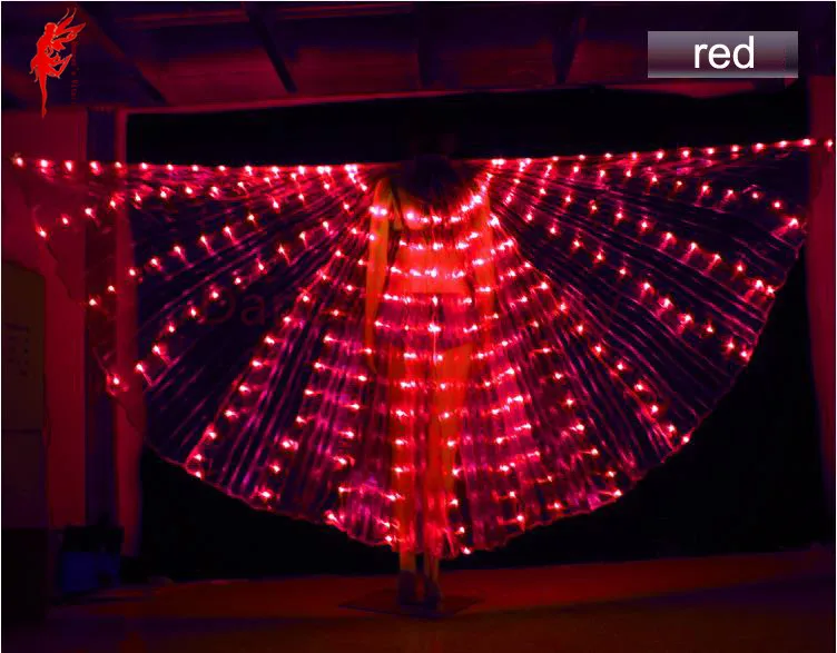 Женские открытые крылья для танца живота со светодиодной подсветкой на 360