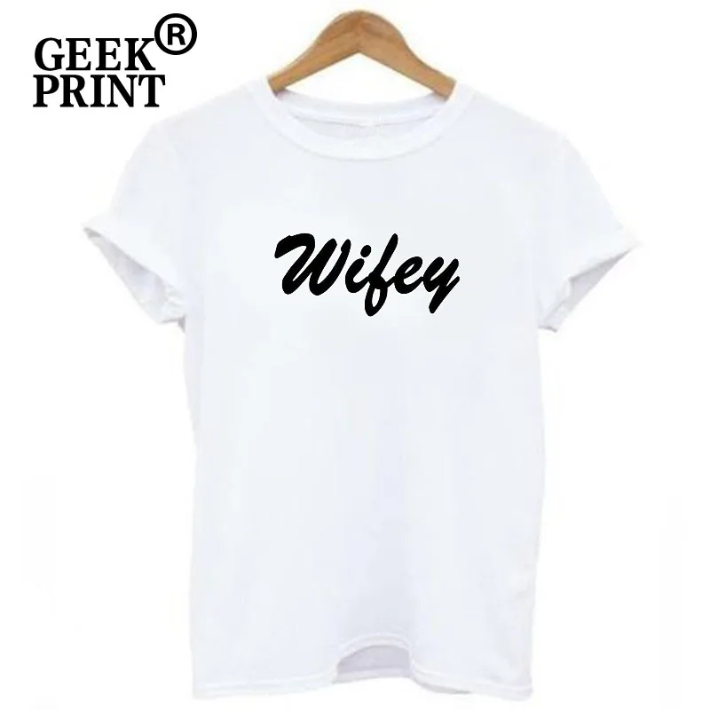 Женские топы с принтом Wifey футболка для жены мужа подходящие к мужу футболки