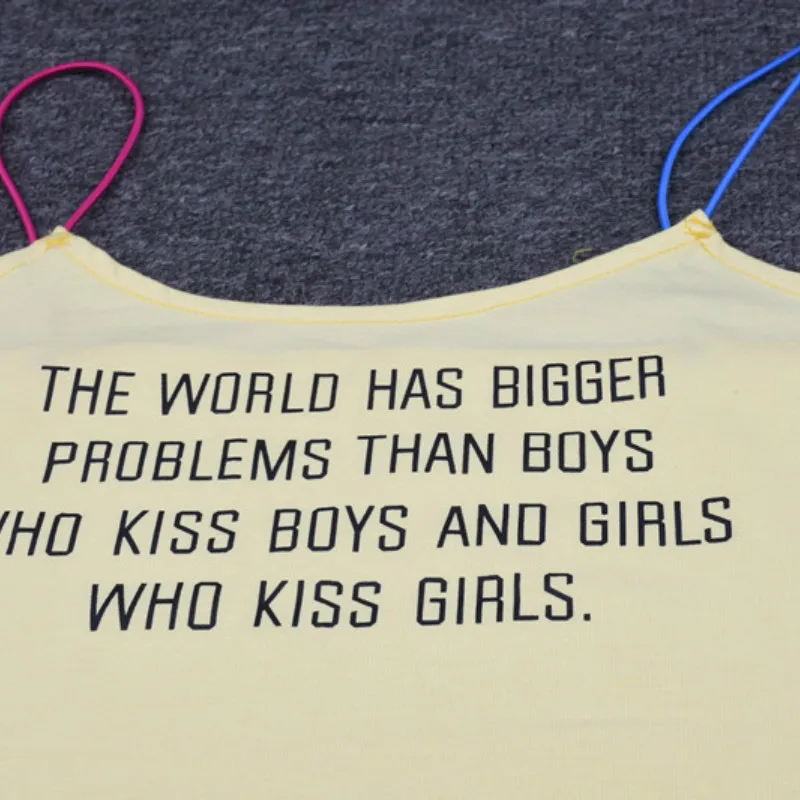 2018 модные пикантные Для женщин желтый летние хлопок ремни с буквенным принтом