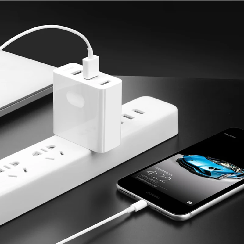 Оригинальное зарядное устройство Huawei Honor SuperCharger 5 в 100 А 3 USB порта 240 для Xiaomi Smart Phone
