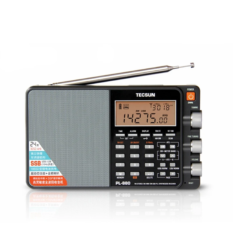 TECSUN PL 880 портативное стерео полнодиапазонное радио с LW/SW/MW SSB PLL режимами FM (64 108