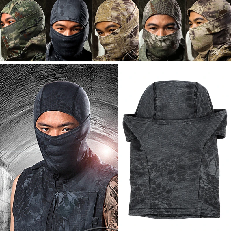 Лыжная камуфляж Балаклава маска для лица Кепки Тактическая Airsoft Охота военный