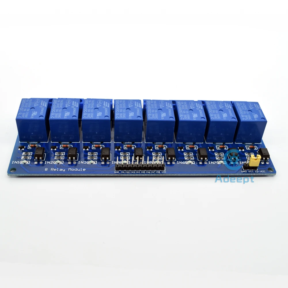 Adeept Бесплатная доставка 8-канальный релейный модуль щит с оптроном для Arduino Raspberry
