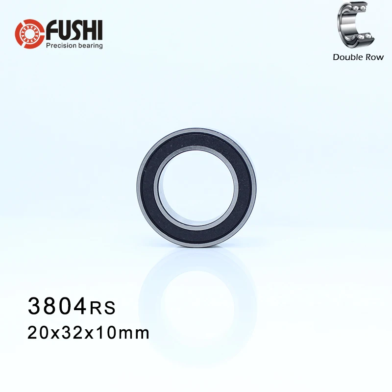 3804 2RS подшипник 20*32*10 мм (1 шт.) двухрядный герметичный RS угловой контактный