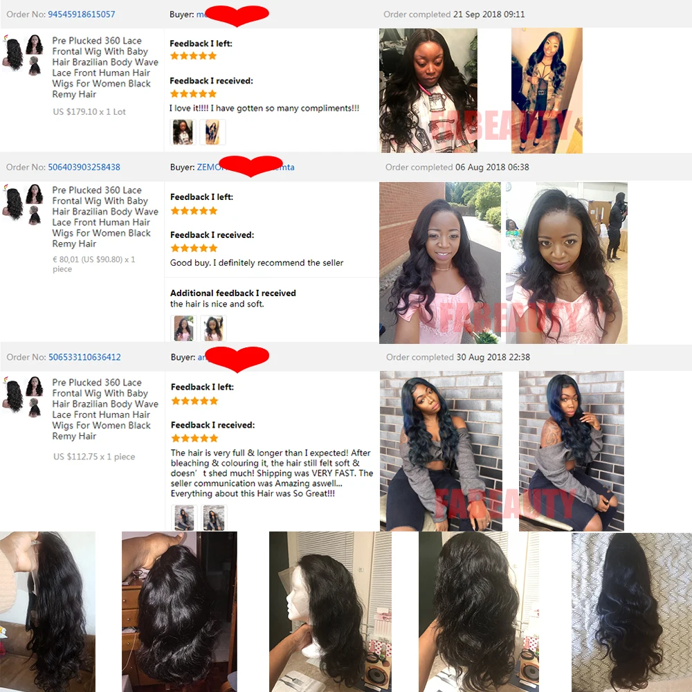 Прелестный 360 парик с фронтальным кружевом бразильские волосы волнистым