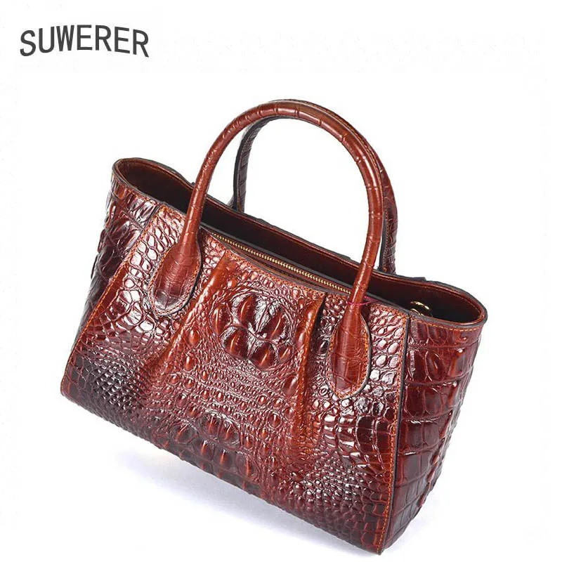 Женская сумка с крокодиловым узором персонализированная модная мессенджер