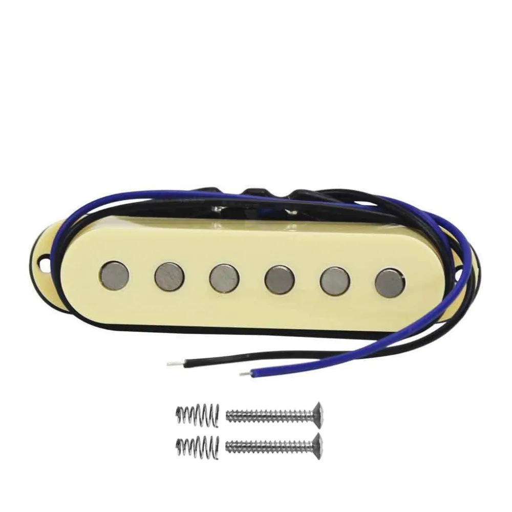 FLEOR одна катушка пикап средняя электрогитара Alnico 5 желтый для гитара FD Strat