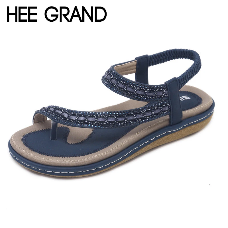 HEE GRAND/2018 г. Новые Для женщин кружевные украшения сандалии Туфли без каблуков с