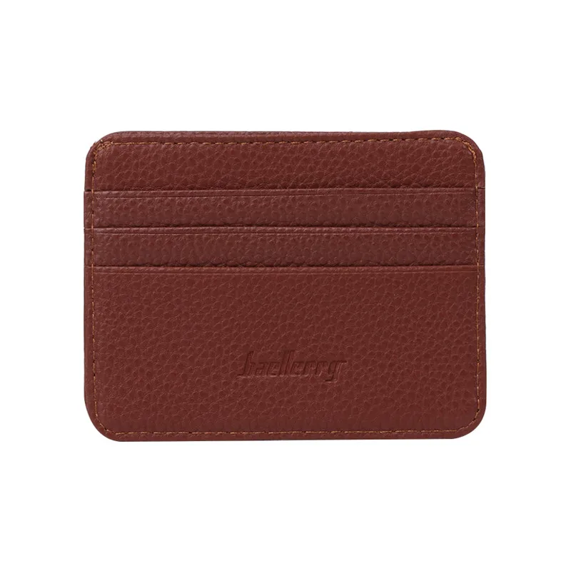 Brown Baellerry 1 шт мужские 3 кредитные карты бизнес карман тонкий ID Кредитные карты бумажник для денег 6 цветов - Цвет: Brown