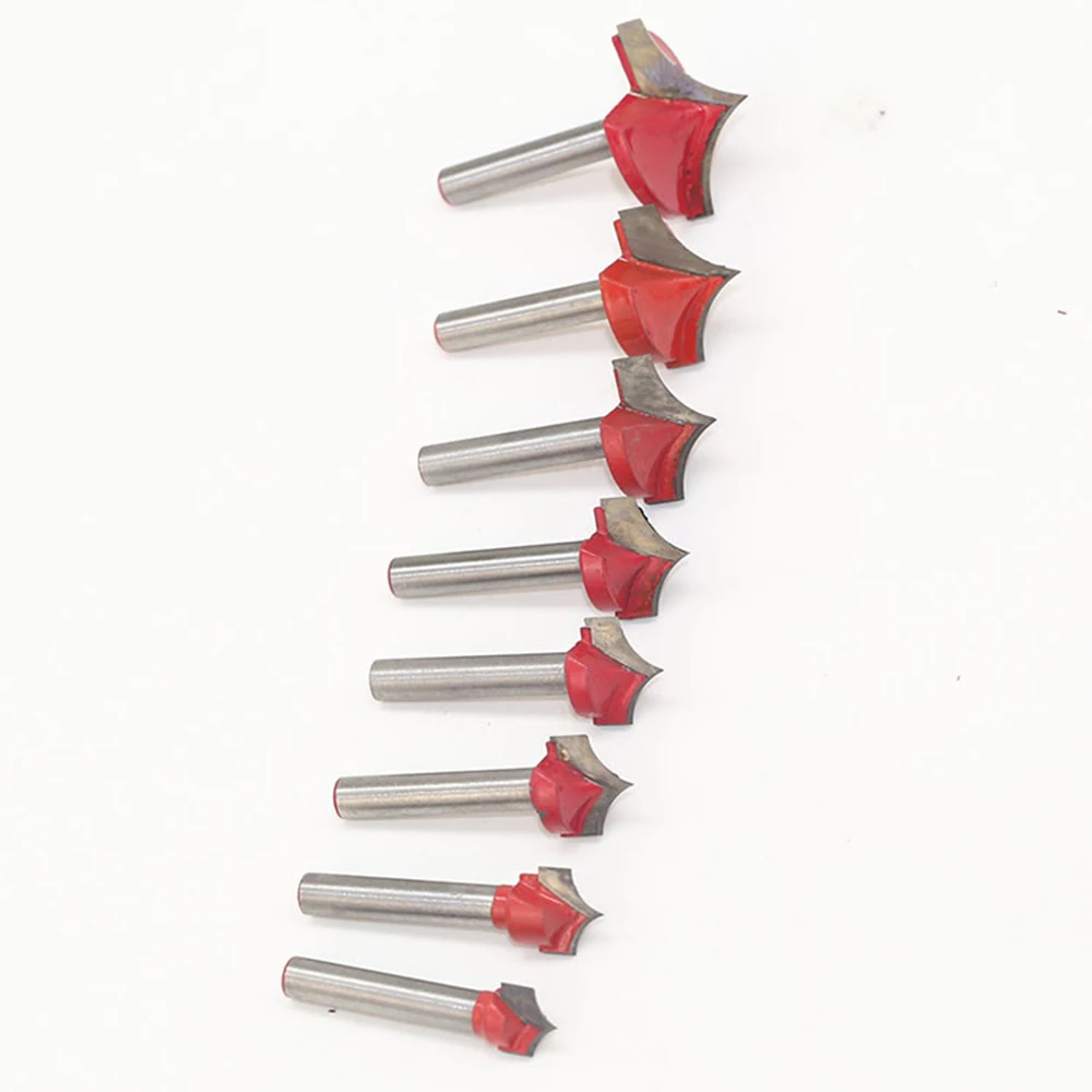 VGroove Milling Cutter Tool Router Bit 6Handle Double-edged Cutting Design CNC Engraving End Woodwork Round Shank Tip Mouth Mill |